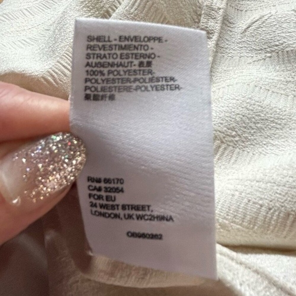 Maeve by Anthropologie Quinn fringe tank Size 14 White Pinstripes Summer - Picture 10 of 10